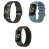 gb17.5.11a Blue & Green Men's Strap Bundle for Fitbit Charge 5 & Charge 6
