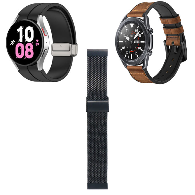 gb20.1.2 Black & Brown Gift Bundle For Samsung Galaxy Watch 5 & 6