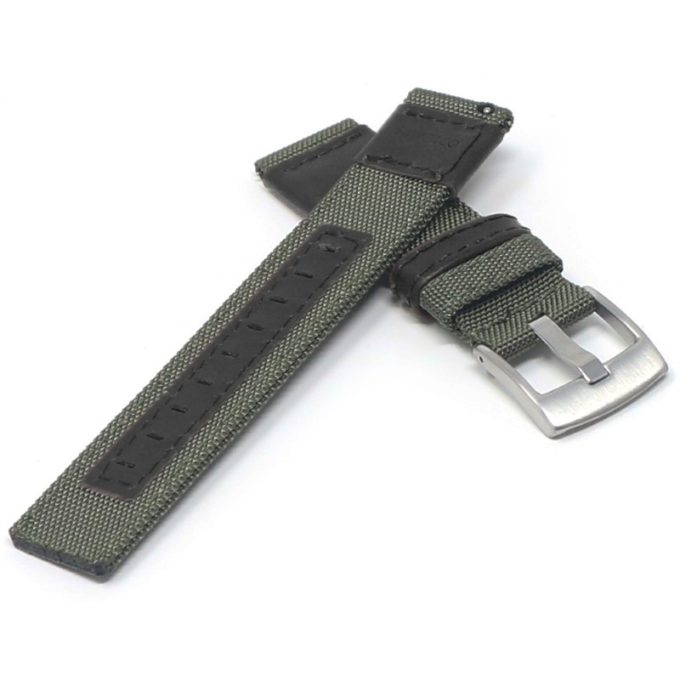 ks.ny2.11 Cross Green StrapsCo Rugged Canvas Watch Band Strap 19mm 20mm 21mm 22mm