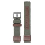 ks.ny2.11.2 Up Green & Brown StrapsCo Rugged Canvas Watch Band Strap 19mm 20mm 21mm 22mm