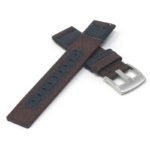 ks.ny2.2 Cross Brown StrapsCo Rugged Canvas Watch Band Strap 19mm 20mm 21mm 22mm