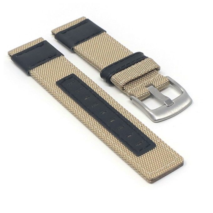 ks.ny2.3 Angle Tan StrapsCo Rugged Canvas Watch Band Strap 19mm 20mm 21mm 22mm