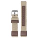 ks.ny2.3.2 Up Beige & Brown StrapsCo Rugged Canvas Watch Band Strap 19mm 20mm 21mm 22mm