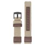 ks.ny2.3.2.mb Up Beige & Brown StrapsCo Rugged Canvas Watch Band Strap 19mm 20mm 21mm 22mm