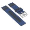 ks.ny2.5 Angle Blue StrapsCo Rugged Canvas Watch Band Strap 19mm 20mm 21mm 22mm