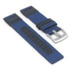 ks.ny2.5 Angle Blue StrapsCo Rugged Canvas Watch Band Strap 19mm 20mm 21mm 22mm