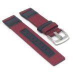 ks.ny2.6 Angle Red StrapsCo Rugged Canvas Watch Band Strap 19mm 20mm 21mm 22mm