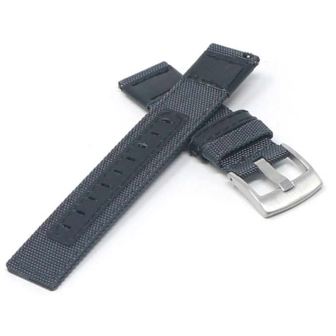 ks.ny2.7 Cross Grey StrapsCo Rugged Canvas Watch Band Strap 19mm 20mm 21mm 22mm