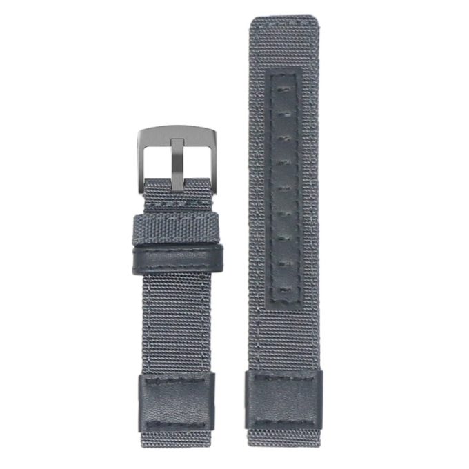 ks.ny2.7 Up Grey StrapsCo Rugged Canvas Watch Band Strap 19mm 20mm 21mm 22mm