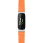 ks7 OrangeStrapsCo Textured Leather Strap For Fitbit Inspire 3