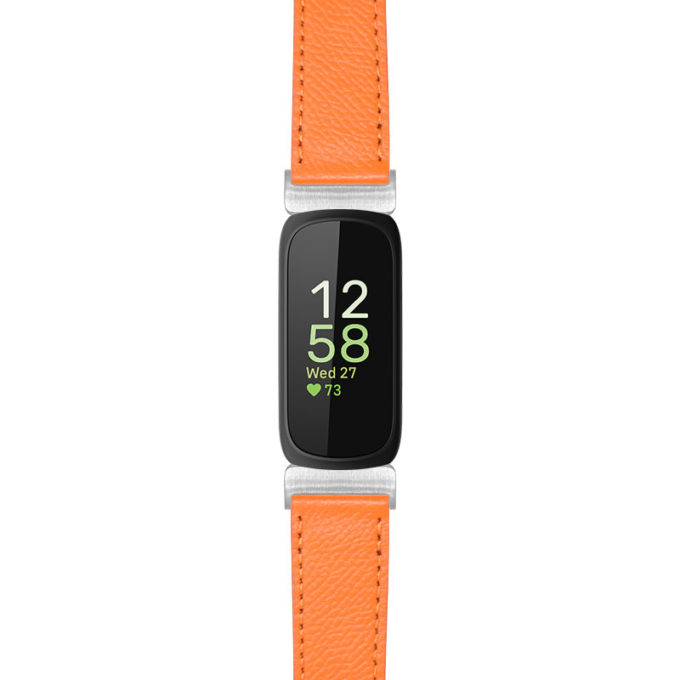 ks7 OrangeStrapsCo Textured Leather Strap For Fitbit Inspire 3