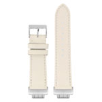 ks7 Upright Beige StrapsCo Textured Leather Strap For Fitbit Inspire 3