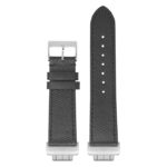 ks7 Upright Black StrapsCo Textured Leather Strap For Fitbit Inspire 3