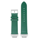ks7 Upright Green StrapsCo Textured Leather Strap For Fitbit Inspire 3