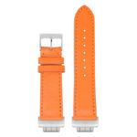 ks7 Upright Orange StrapsCo Textured Leather Strap For Fitbit Inspire 3