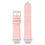 ks7 Upright Pink StrapsCo Textured Leather Strap For Fitbit Inspire 3