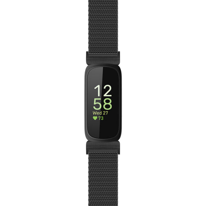 m6 Matte Black Main StrapsCo Mesh Watch Band Strap For Fitbit Inspire 3