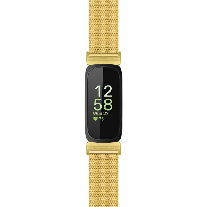 m6 Yellow Gold Main StrapsCo Mesh Watch Band Strap For Fitbit Inspire 3