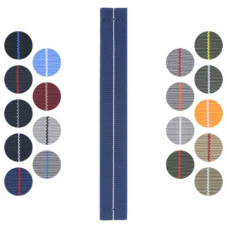 nt14 c.5.22 Up Blue & White StrapsCo Striped Nylon Stretch One Piece Watch Band Strap 18mm 20mm 22mm 24mm