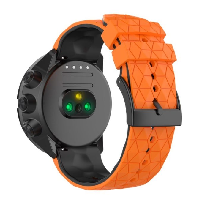 s.r33.12.1 orange & Black Back StrapsCo ColorBlock Endurance Watch Band Strap for Suunto 9 Peak