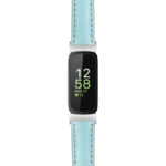 st19 Light Blue Main StrapsCo Everyday Leather Watch Band Strap For Fitbit Inspire 3