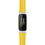 st19 Yellow Main StrapsCo Everyday Leather Watch Band Strap For Fitbit Inspire 3