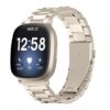 fb.m162.cg Campagne Gold StrapsCo Oyster Bracelet Watch Band Strap for Fitbit Versa 3 Fitbit Sense 2