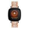 fb.m163.rg Main Rose Gold StrapsCo Evening Bracelet Watch Band Strap for Fitbit Versa 4 and Sense 2