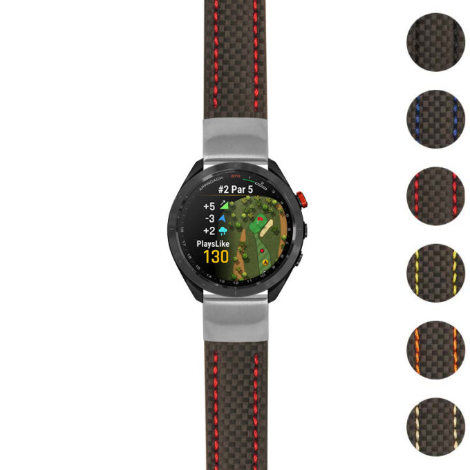g.aS70.st25 Gallery Black & Red StrapsCo Heavy Duty Carbon Fiber Watch Strap 20mm