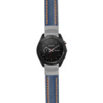 g.as60.st23 Main Blue & Orange StrapsCo Heavy Duty Mens Leather Watch Band Strap 20mm