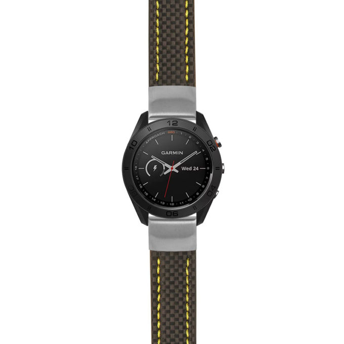 g.as60.st25 Main Black & Yellow StrapsCo Heavy Duty Carbon Fiber Watch Strap 20mm