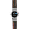 g.d2bv.st23 Main Black & Orange StrapsCo Heavy Duty Mens Leather Watch Band Strap 20mm