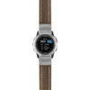 g.d2bv.st23 Main Brown & White StrapsCo Heavy Duty Mens Leather Watch Band Strap 20mm