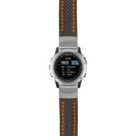 g.d2bv.st25 Main Black & Orange StrapsCo Heavy Duty Carbon Fiber Watch Strap 20mm
