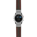g.d2bv.st25 Main Black & Red StrapsCo Heavy Duty Carbon Fiber Watch Strap 20mm