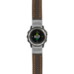 g.d2ch.st25 Main Black & Orange StrapsCo Heavy Duty Carbon Fiber Watch Strap 20mm