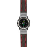 g.d2ch.st25 Main Black & Red StrapsCo Heavy Duty Carbon Fiber Watch Strap 20mm