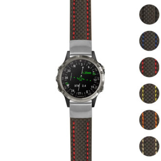 g.d2d.st25 Gallery Black & Red StrapsCo Heavy Duty Carbon Fiber Watch Strap 20mm