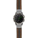 g.d2d.st25 Main Black & Orange StrapsCo Heavy Duty Carbon Fiber Watch Strap 20mm