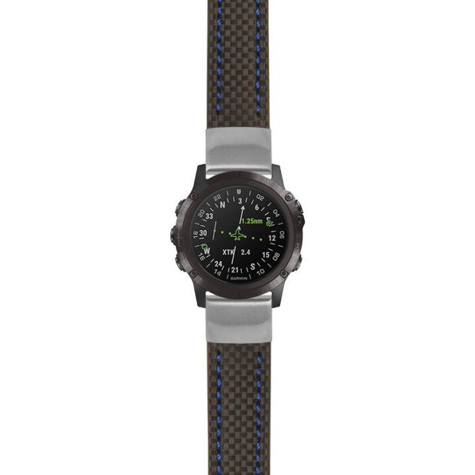 g.d2dpx.st25 Main Black & Blue StrapsCo Heavy Duty Carbon Fiber Watch Strap 20mm