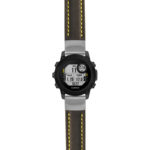 g.dg1.st23 Main Black & Yellow StrapsCo Heavy Duty Mens Leather Watch Band Strap 20mm