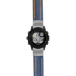 g.dg1.st23 Main Blue & Orange StrapsCo Heavy Duty Mens Leather Watch Band Strap 20mm