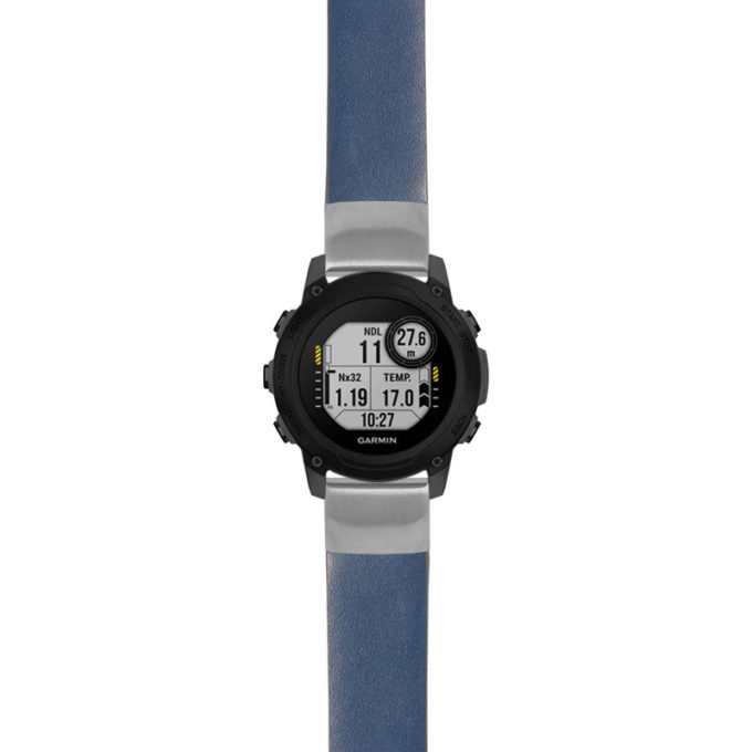 g.dg1.st24 Main Blue StrapsCo Heavy Duty Leather Watch Band Strap 20mm