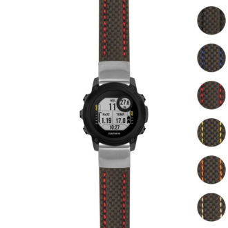 g.dg1.st25 Gallery Black & Red StrapsCo Heavy Duty Carbon Fiber Watch Strap 20mm