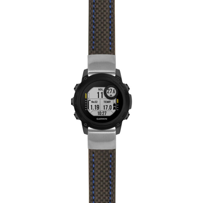 g.dg1.st25 Main Black & Blue StrapsCo Heavy Duty Carbon Fiber Watch Strap 20mm