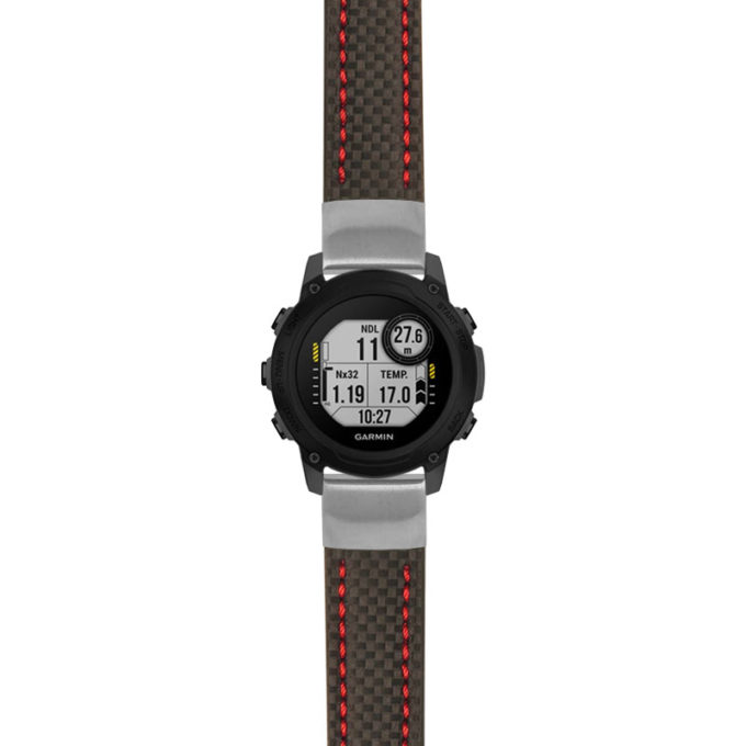 g.dg1.st25 Main Black & Red StrapsCo Heavy Duty Carbon Fiber Watch Strap 20mm