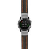 g.dmk1.st23 Main Black & Orange StrapsCo Heavy Duty Mens Leather Watch Band Strap 20mm