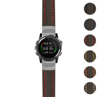 g.dmk1.st25 Gallery Black & Red StrapsCo Heavy Duty Carbon Fiber Watch Strap 20mm