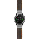 g.dmk1.st25 Main Black & Orange StrapsCo Heavy Duty Carbon Fiber Watch Strap 20mm