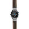 g.dmk2.st23 Main Black & Orange StrapsCo Heavy Duty Mens Leather Watch Band Strap 20mm